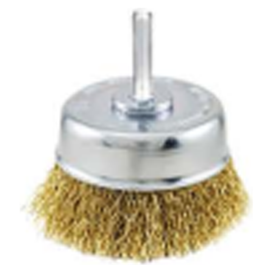 Maxsell Cup Crimped Wire Brush with 1/4 Shank | MaxSell by KHM Megatools Corp. Maxsell Cup Crimped Wire Brush with 1/4 Shank | MaxSell by KHM Megatools Corp.